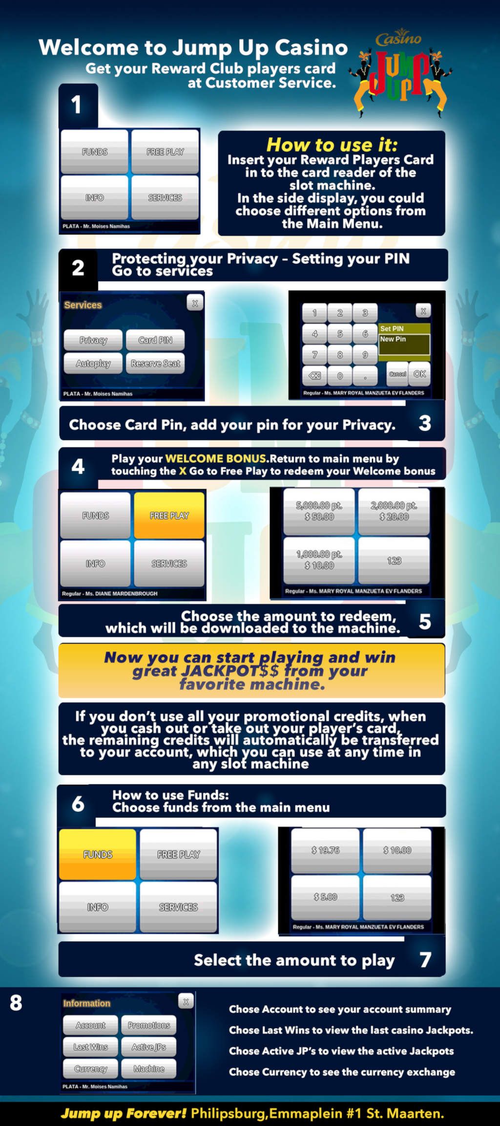 jump up casino st maarten players card